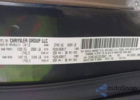 2014 Chrysler Town & Country Touring from USA, damaged, VIN 2C4RC1BG1ER195621